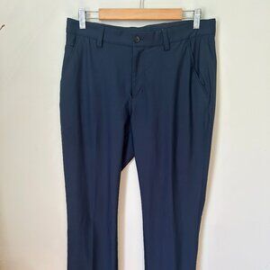 Navy Golf Pants - Greg Norman ML 75 Mircolux Performance Fabric - 32/32